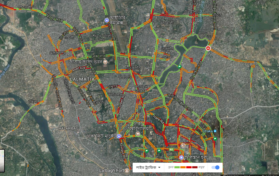 Dhaka traffic jam 