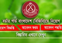 Border Guard Bangladesh (BGB) Job Circular