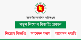 সরকারি আবাসন পরিদপ্তর নিয়োগ